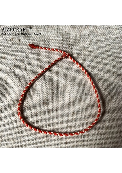 18-20CM Tarzı Kırmızı Karışık Buff Aızhcraft Estetik Tibet El Yapımı Ince Dokuma Halat Bilezik Kadın Erkek Aşk Şanslı Charm Düğün Takı Himalaya Hediye Boho (Yurt Dışından)