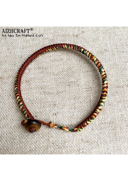 Y17-18CM Tarzı Pas Kırmızısı Aızhcraft 24 Renk Budist Aşk Şanslı Charm Tibet Bilezik ve Bilezik Kadın Erkek El Yapımı Takı Shambhala Himalaya Hediye (Yurt Dışından)