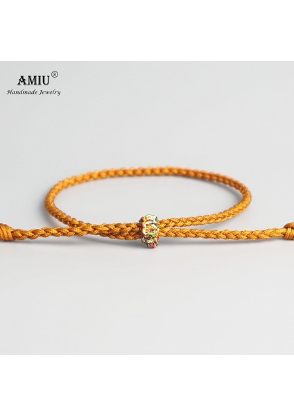 No.5 Boyutu Amıu Tibet Budist Şanslı Tibet Bilezik ve Bilezik Kadın Erkek El Yapımı Knot Yeşil Halat Muska Hediye Bilezik (Yurt Dışından)