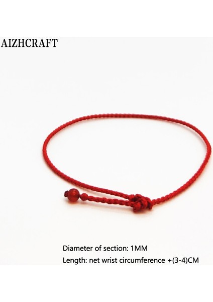 22-24CM Tarzı Kırmızı ve Pembe Aızhcraft Estetik Tibet El Yapımı Ince Dokuma Halat Bilezik Kadın Erkek Aşk Şanslı Charm Düğün Takı Himalaya Hediye Boho (Yurt Dışından)
