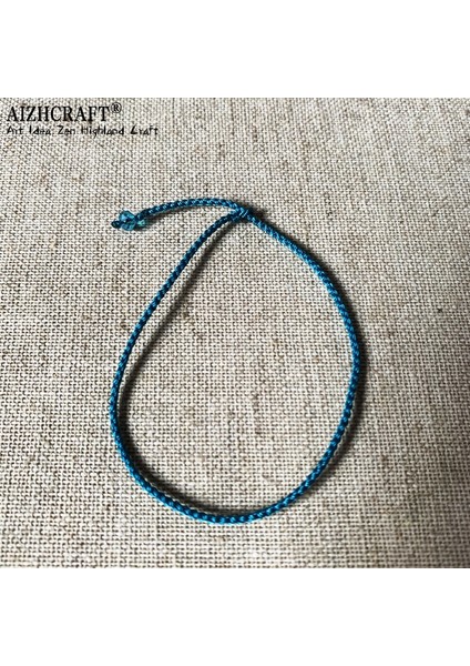 20-22CM Tarzı Tavuskuşu Mavisi Aızhcraft Estetik Tibet El Yapımı Ince Dokuma Halat Bilezik Kadın Erkek Aşk Şanslı Charm Düğün Takı Himalaya Hediye Boho (Yurt Dışından)