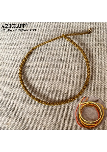 S15-20CM Tarzı Altın Sarısı Aızhcraft Tibet Budist Şanslı Muska Tibet Bilezik ve Bilezik Kadın Erkek El Yapımı Düğüm Halat Şanslı Hediye Arkadaş Bilezik (Yurt Dışından)