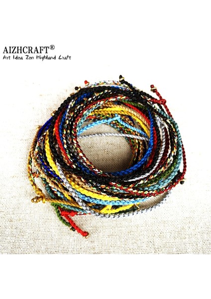 S15-20CM Tarzı Altın Sarısı Aızhcraft Tibet Budist Şanslı Muska Tibet Bilezik ve Bilezik Kadın Erkek El Yapımı Düğüm Halat Şanslı Hediye Arkadaş Bilezik (Yurt Dışından)
