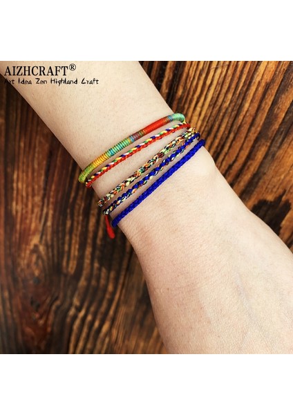 S15-20CM Tarzı Altın Sarısı Aızhcraft Tibet Budist Şanslı Muska Tibet Bilezik ve Bilezik Kadın Erkek El Yapımı Düğüm Halat Şanslı Hediye Arkadaş Bilezik (Yurt Dışından)
