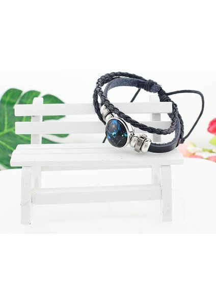 NT262 Jweıjıao Tıbbi Stetoskop Fotoğraf Pu Deri Snap Düğmesi Siyah Bilezik Yuvarlak Cam Doktor Hemşire Bilezik Takı Hediye NT260 (Yurt Dışından)