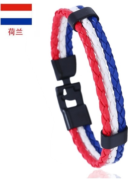 EDK1558 2020 Yeni Rusya Ispanya Fransa Almanya 16 Ülke Ulusal Bayrak Siyah Deri Bilezikler Erkekler Kadınlar Için Spor Futbol Taraftarları Takı (Yurt Dışından) indirimleri