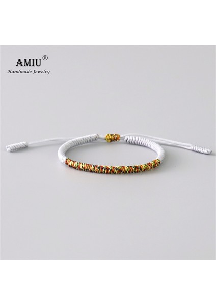 3-Gri Amıu 6 Renk Tibet El Yapımı Budist Şanslı Bilezik ve Bilezik Kadın Erkek Halat Knot Muska Hediye Tibet Örgülü Bilezik (Yurt Dışından)