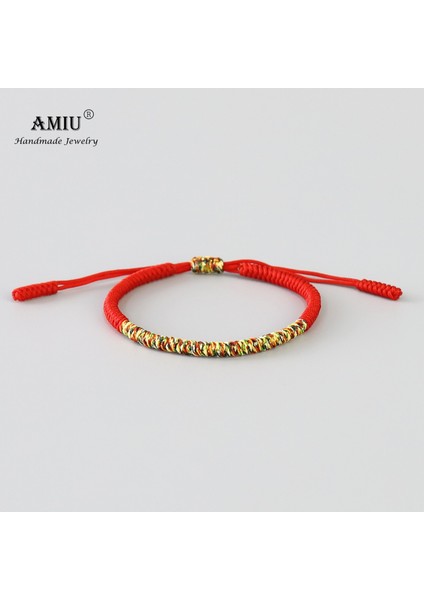 3-Gri Amıu 6 Renk Tibet El Yapımı Budist Şanslı Bilezik ve Bilezik Kadın Erkek Halat Knot Muska Hediye Tibet Örgülü Bilezik (Yurt Dışından)