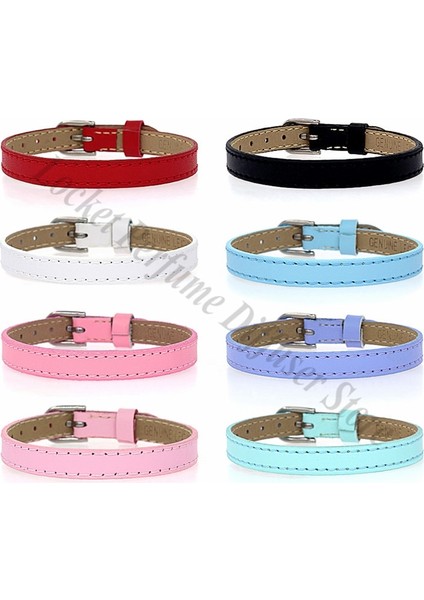 8mm Tarzı Kırmızı Renk Lot Kadınlar Için Hakiki Gerçek Deri Bilezik Slayt Mektubu Charms Bileklik Takı Yapımı Dıy Pet Yaka Anahtarlık Band Hediye (Yurt Dışından)