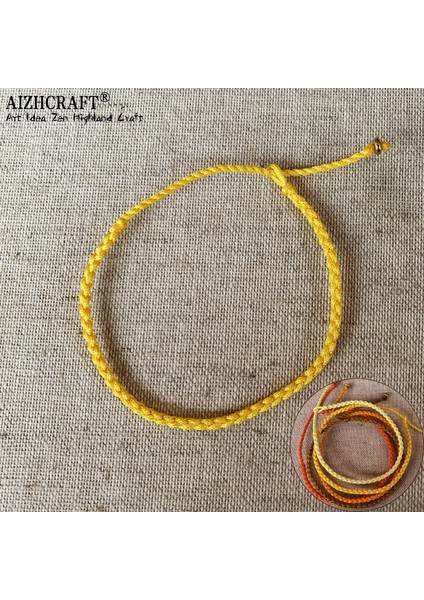 XL21-26CM Tarzı Sarı Aızhcraft Tibet Budist Şanslı Muska Tibet Bilezik ve Bilezik Kadın Erkek El Yapımı Düğüm Halat Şanslı Hediye Arkadaş Bilezik (Yurt Dışından)
