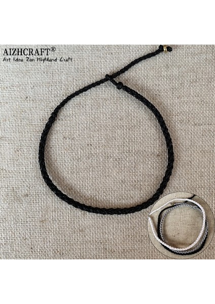 M17-22CM Tarzı Siyah Aızhcraft Tibet Budist Şanslı Muska Tibet Bilezik ve Bilezik Kadın Erkek El Yapımı Düğüm Halat Şanslı Hediye Arkadaş Bilezik (Yurt Dışından)