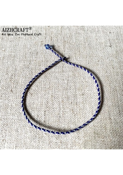 22-24CM Tarzı Mavi Mor Karışımı Aızhcraft Estetik Tibet El Yapımı Ince Kırmızı Halat Bilezik Kadın Erkek Aşk Şanslı Charm Düğün Takı Himalaya Hediyeler (Yurt Dışından)