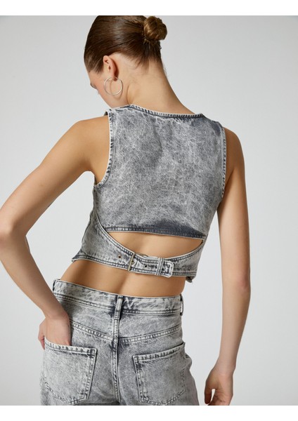 Kot Yelek V Yaka Düğmeli Rahat Kalıp Pamuklu fiyatları