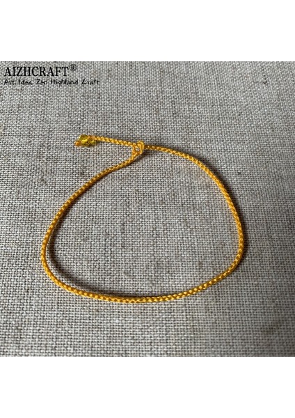 18-20CM Tarzı Parlak Sarı Aızhcraft Estetik Tibet El Yapımı Ince Kırmızı Halat Bilezik Kadın Erkek Aşk Şanslı Charm Düğün Takı Himalaya Hediyeler (Yurt Dışından)