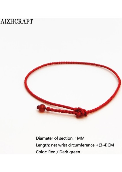 24-26CM Tarzı Devetüyü Rengi Aızhcraft Estetik Tibet El Yapımı Ince Kırmızı Halat Bilezik Kadın Erkek Aşk Şanslı Charm Düğün Takı Himalaya Hediyeler (Yurt Dışından)