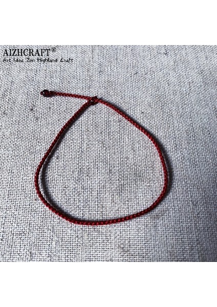 18-20CM Tarzı Koyu Kırmızı Aızhcraft Estetik Tibet El Yapımı Ince Kırmızı Halat Bilezik Kadın Erkek Aşk Şanslı Charm Düğün Takı Himalaya Hediyeler (Yurt Dışından)