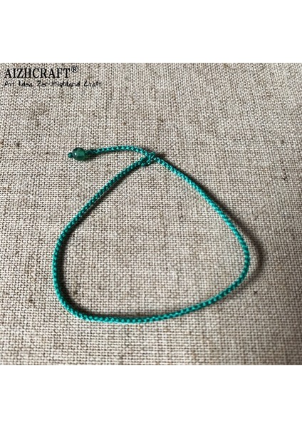 22-24CM Tarzı Açık Yeşil Aızhcraft Estetik Tibet El Yapımı Ince Kırmızı Halat Bilezik Kadın Erkek Aşk Şanslı Charm Düğün Takı Himalaya Hediyeler (Yurt Dışından)