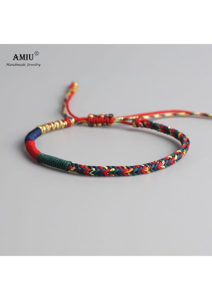 Amıu Tibet Budist Şanslı Charm Tibet Bilezik ve Bilezik Kadın Erkek El Yapımı Knot Yeşil Halat Muska Hediye Bilezik (Yurt Dışından) modelleri