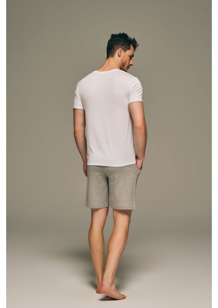 Erkek V Yaka Kısa Kollu T-Shirt fırsatları