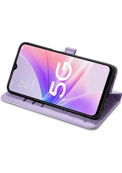 Oppo A57 5g Flip Kapak Için Kılıf Karikatür Hayvanlar Kısa Kayış Deri Kılıf (Yurt Dışından) modelleri