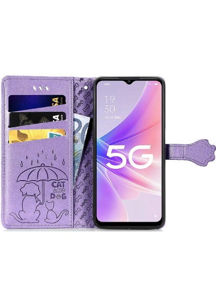 Oppo A57 5g Flip Kapak Için Kılıf Karikatür Hayvanlar Kısa Kayış Deri Kılıf (Yurt Dışından) fırsatları