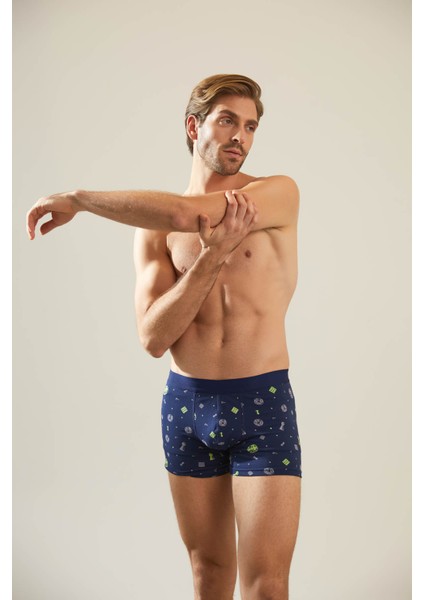 Erkek Pamuklu Beli Lastikli Boxer