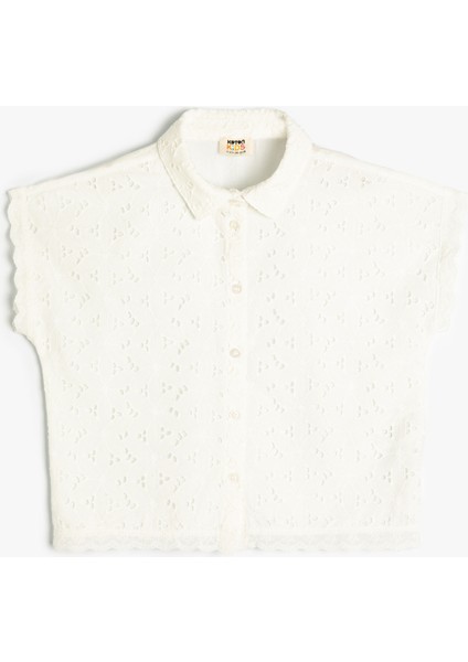 Fistolu Crop Gömlek Kısa Kollu