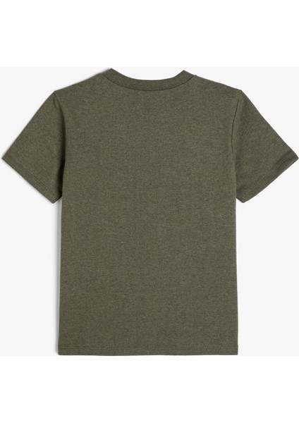 Tişört Timsah Baskılı Kısa Kollu Bisiklet Yaka fiyatları