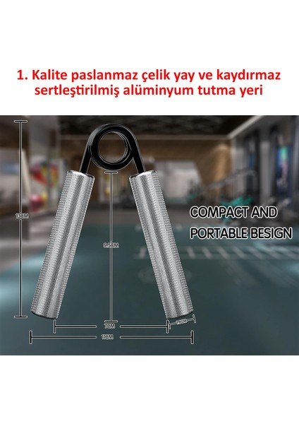 6 Adet Profesyonel El Yayı Seti 1. Kalite Alüminyum Saplı Paslanmaz Çelik Yay - 6 Farklı Zorluk