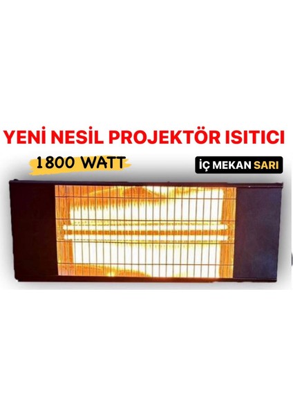 Halojen Iç Mekan Isıtıcı Sarı Renk Duvar Tipi