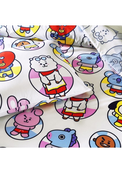 Lisanslı BT21 Tek Kişilik Nevresim Takımı