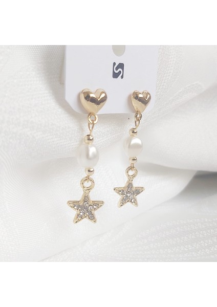 Kalpli Yıldızlı Incili Küpe fiyatları