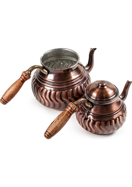 Bakır Eskitme Dilim Modelli Çaydanlık fiyatları