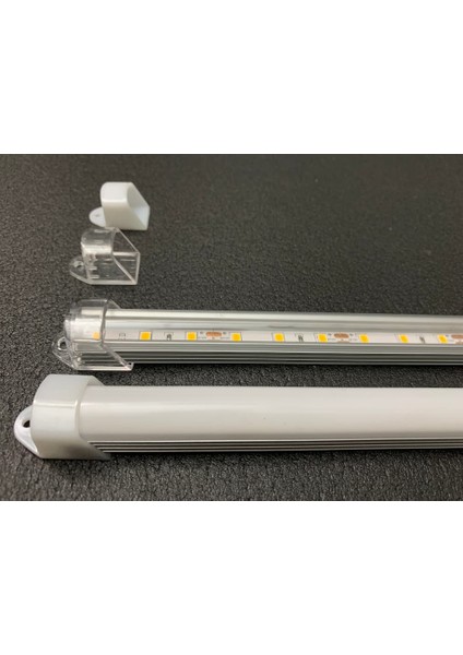 2 Adet 50 cm Alüminyum Kasa Çubuk Şerit LED Işık Opak Yeşil 12 Volt