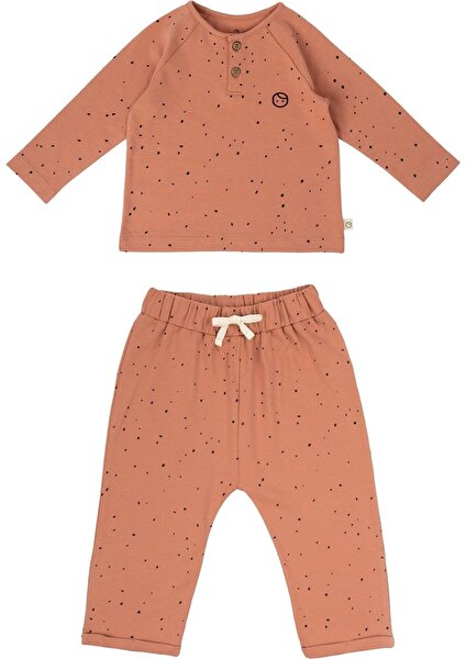 Little Gusto Bebek Pijama Takımı Cosmos Pembe Organik Pamuk