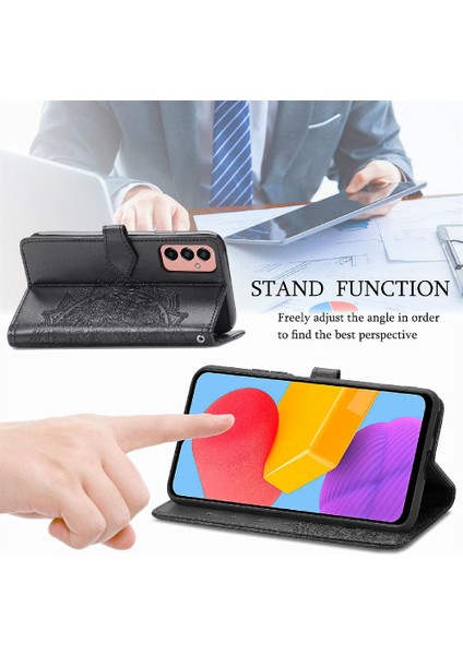 Samsung M13 4g Flip Kapak Için Kılıf Zarif Desen Deri Kılıf Basit (Yurt Dışından) modelleri
