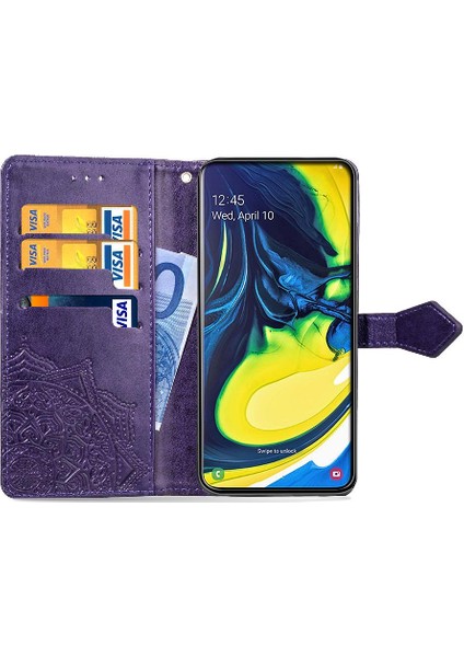 Samsung A80/A90 Zarif Desen Darbeye Basit Iş Için Kılıf (Yurt Dışından)