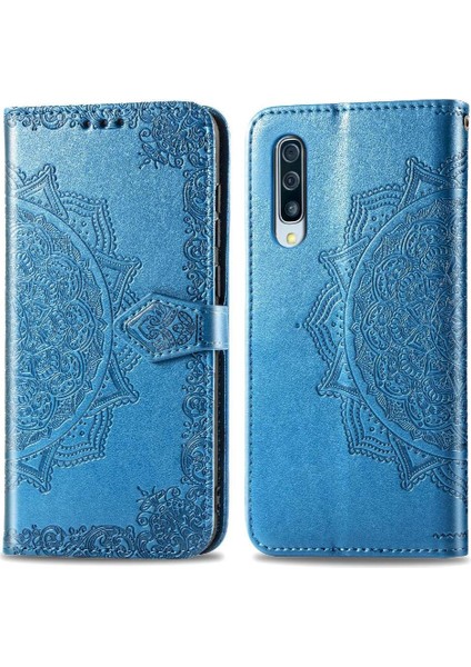 Samsung A50 Darbeye Dayanıklı Basit Iş Zarif Desen Deri (Yurt Dışından)