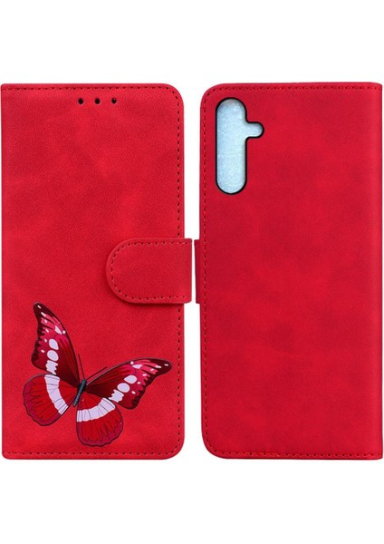 Samsung Galaxy A25 5g Flip Folio Kapak Renk Baskılı Kelebek (Yurt Dışından)