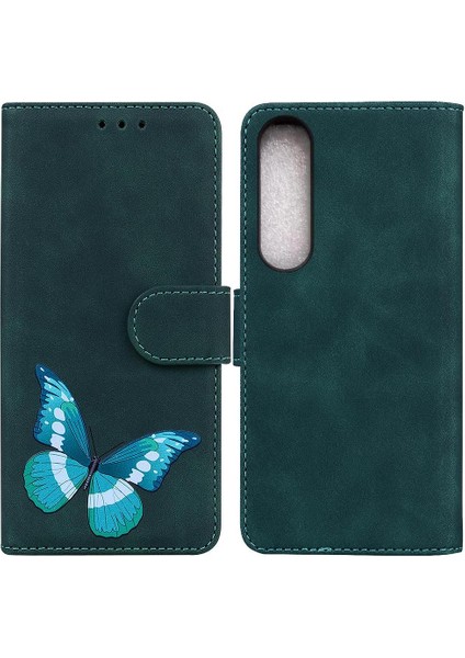 Sony Xperia 1 V Kelebek Flip Folio Kapak Cüzdan Renk Baskılı (Yurt Dışından)