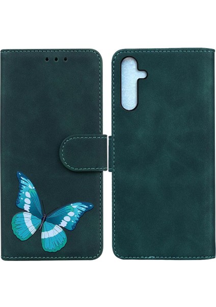 Samsung Galaxy A25 5g Flip Folio Kapak Renk Baskılı Kelebek (Yurt Dışından)