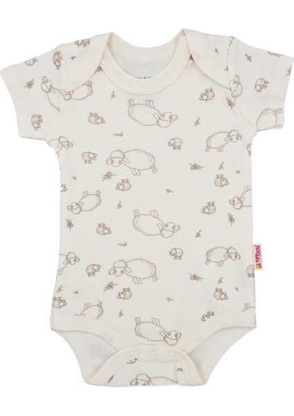 Tiffany Baby Lamb Organik Theme Yarım Kol Bebek Body 20008