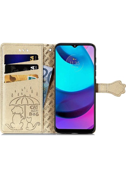 Moto E20 Flip Kapak Için Kılıf Kısa Kayış Karikatür Hayvanlar Deri Kılıf (Yurt Dışından) fırsatları