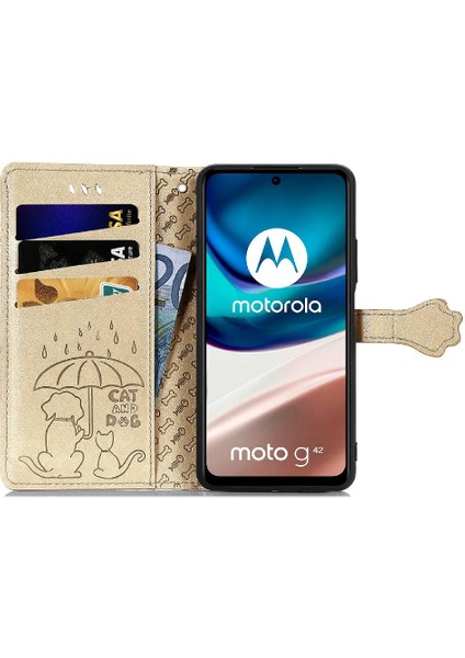 Moto G42 Kısa Kayış Darbeye Deri Kılıf Kapak Kapak Karikatür (Yurt Dışından) fırsatları
