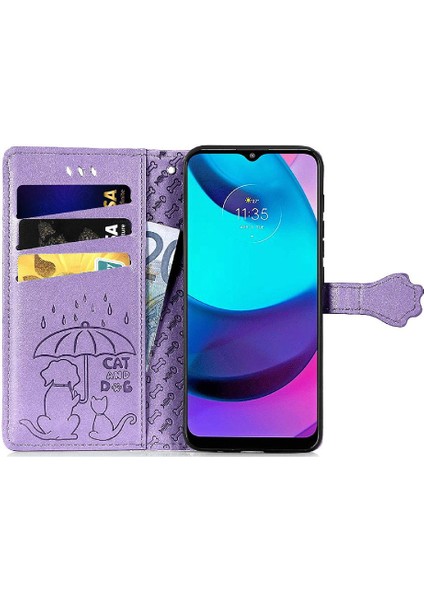 Moto E20 Flip Kapak Için Kılıf Kısa Kayış Karikatür Hayvanlar Deri Kılıf (Yurt Dışından) fırsatları