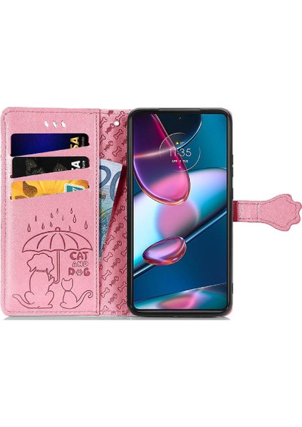 Moto Kenar 30 Pro Flip Kapak Için Kılıf Darbeye Karikatür Hayvanlar Kısa (Yurt Dışından) fırsatları