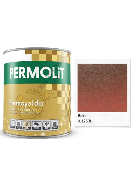 Isıya Dayanıklı Dekoratif Yaldız Boya Bakır 0.125 Lt.