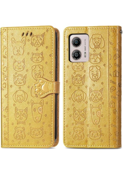 Moto G53 5g Karikatür Hayvanlar Için Kılıf Kısa Kayış Kapak Kapak Darbeye (Yurt Dışından) fiyatları