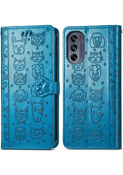 Moto G62 Flip Kapak Için Kılıf Darbeye Karikatür Hayvanlar Kısa Kayış Kılıf (Yurt Dışından) fiyatları