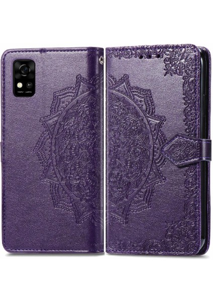 Zte Blade Flip Flip Kapak Kılıf Darbeye Basit Desen (Yurt Dışından)
